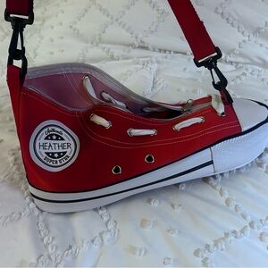 Red Sneaker-Shaped Shoulder Bag